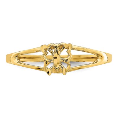 14K Yellow Gold Mini Butterfly Ring – view 6