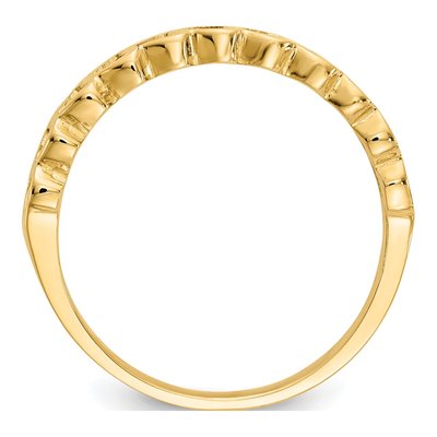 14K Yellow Gold Hearts Ring – view 3