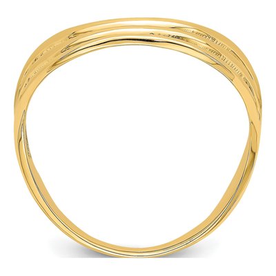 14K Yellow Gold Triple Wave Thumb Ring – view 3
