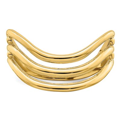 14K Yellow Gold Triple Wave Thumb Ring – view 6