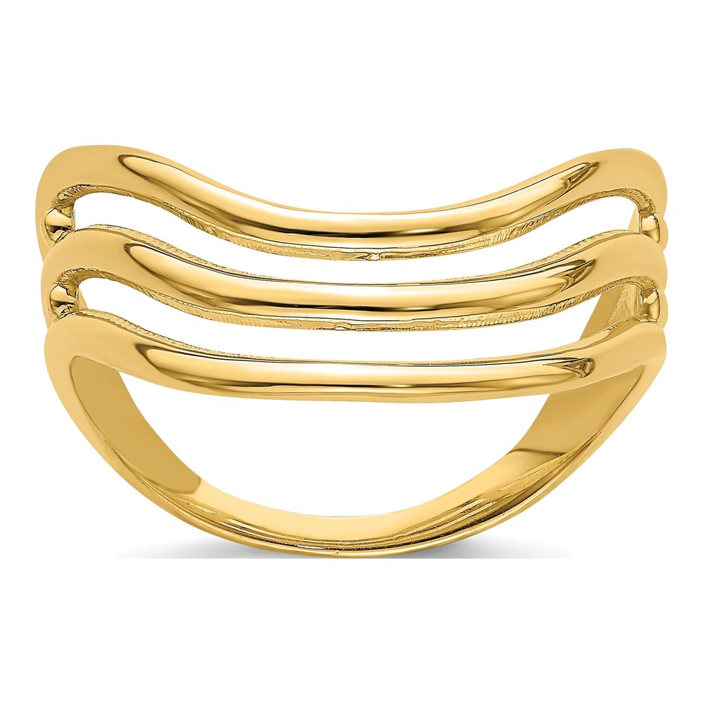 14K Yellow Gold Triple Wave Thumb Ring