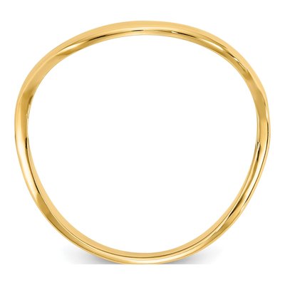 14K Yellow Gold Wave Thumb Ring – view 3