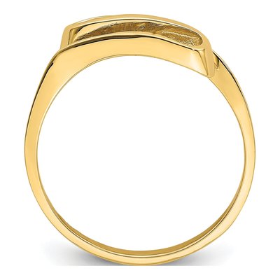 14K Yellow Gold Swirl Ring – view 3