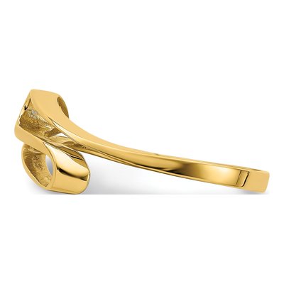 14K Yellow Gold Swirl Ring – view 4