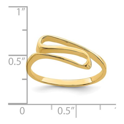 14K Yellow Gold Swirl Ring – view 5