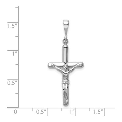 14K White Gold Crucifix Pendant – view 4