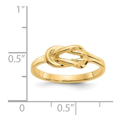 14K Yellow Gold Freeform Knot Ring – view 4
