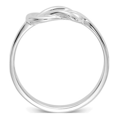 14K White Gold Freeform Knot Ring – view 3