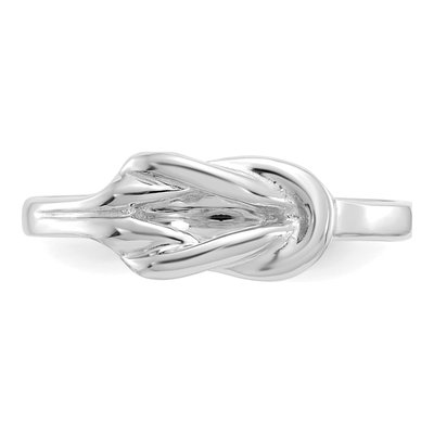 14K White Gold Freeform Knot Ring – view 5