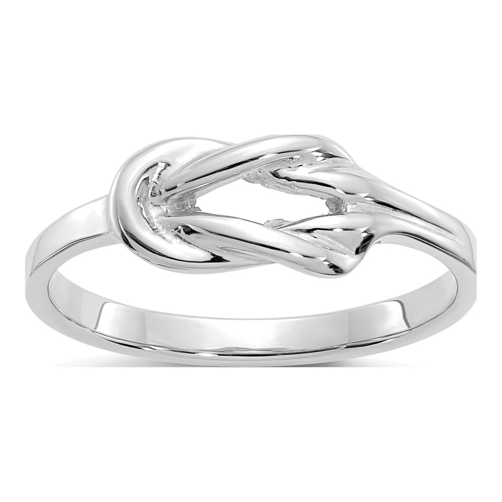 14K White Gold Freeform Knot Ring