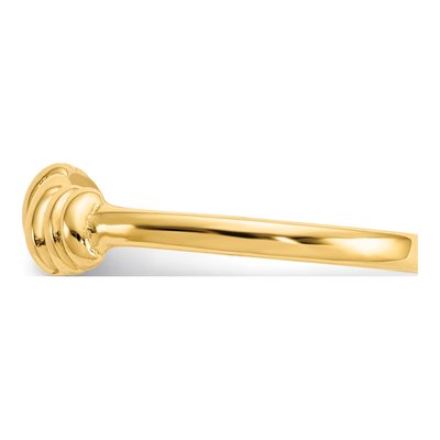 14K Yellow Gold 1mm Love Knot Band – view 5