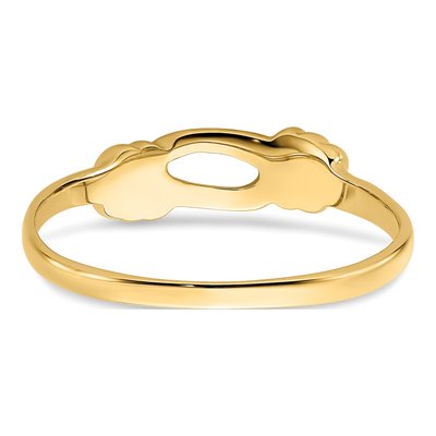 14K Yellow Gold 1mm Love Knot Band – view 7
