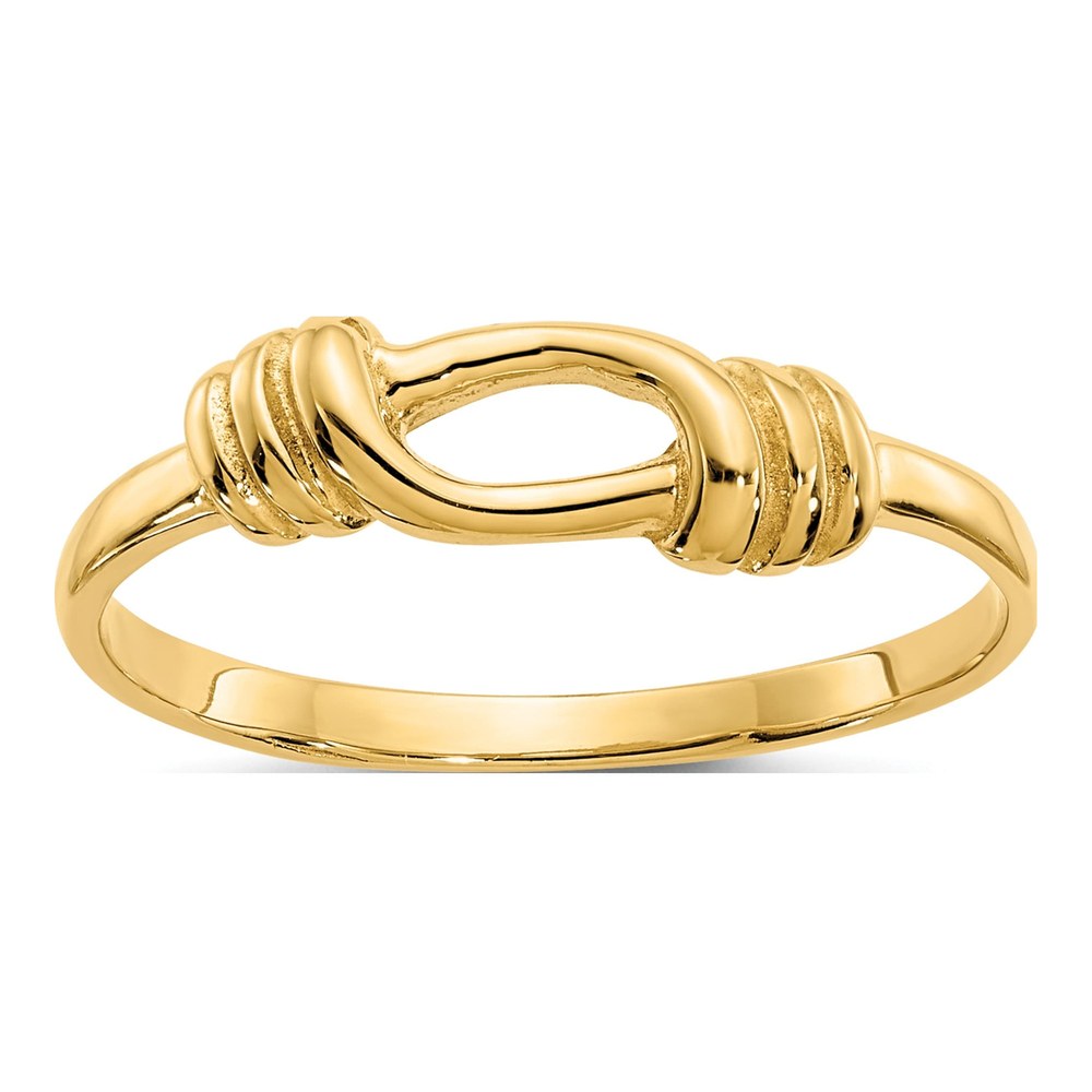 14K Yellow Gold 1mm Love Knot Band
