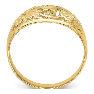 14K Yellow Gold Floral Dome Ring – view 3