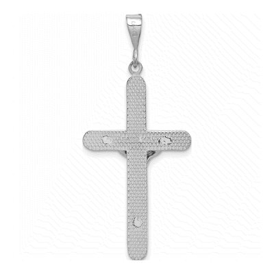 14K White Gold Crucifix Pendant – view 4