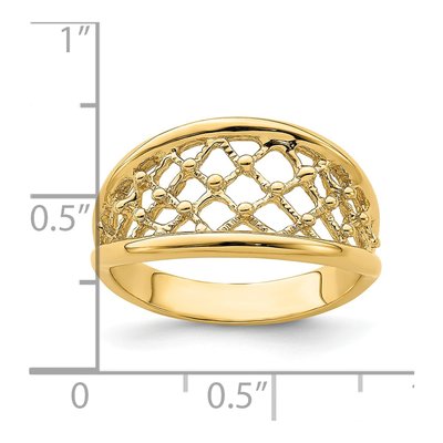 14K Yellow Gold Mesh Tapered Band – view 4