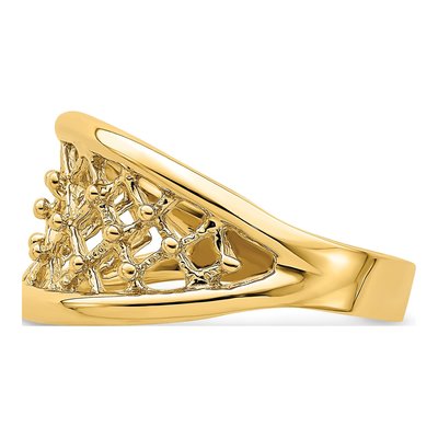 14K Yellow Gold Mesh Tapered Band – view 5