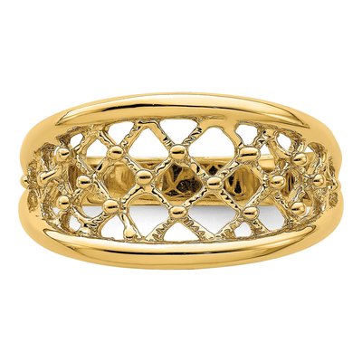 14K Yellow Gold Mesh Tapered Band – view 6