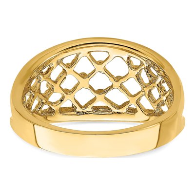 14K Yellow Gold Mesh Tapered Band – view 7