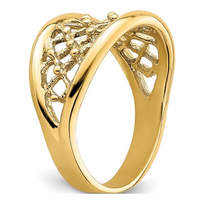 14K Yellow Gold Mesh Tapered Band – view 8