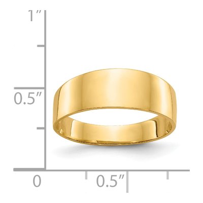 14K Yellow Gold Tapered Cigar Wedding Band – view 4