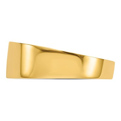 14K Yellow Gold Tapered Cigar Wedding Band – view 5