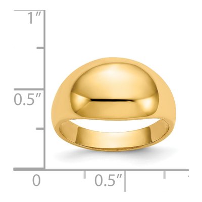 14K Yellow Gold Domed Cigar Band – view 4