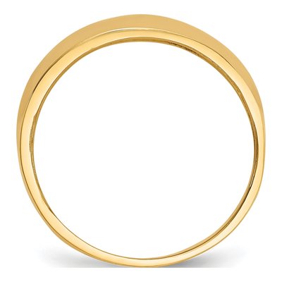 14K Yellow Gold Ridge-Edged Dome Ring – view 3
