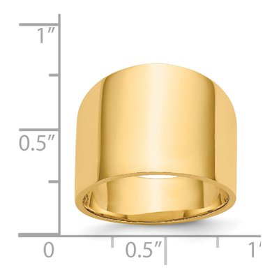 14K Yellow Gold Domed Tapered Cigar Band – view 4
