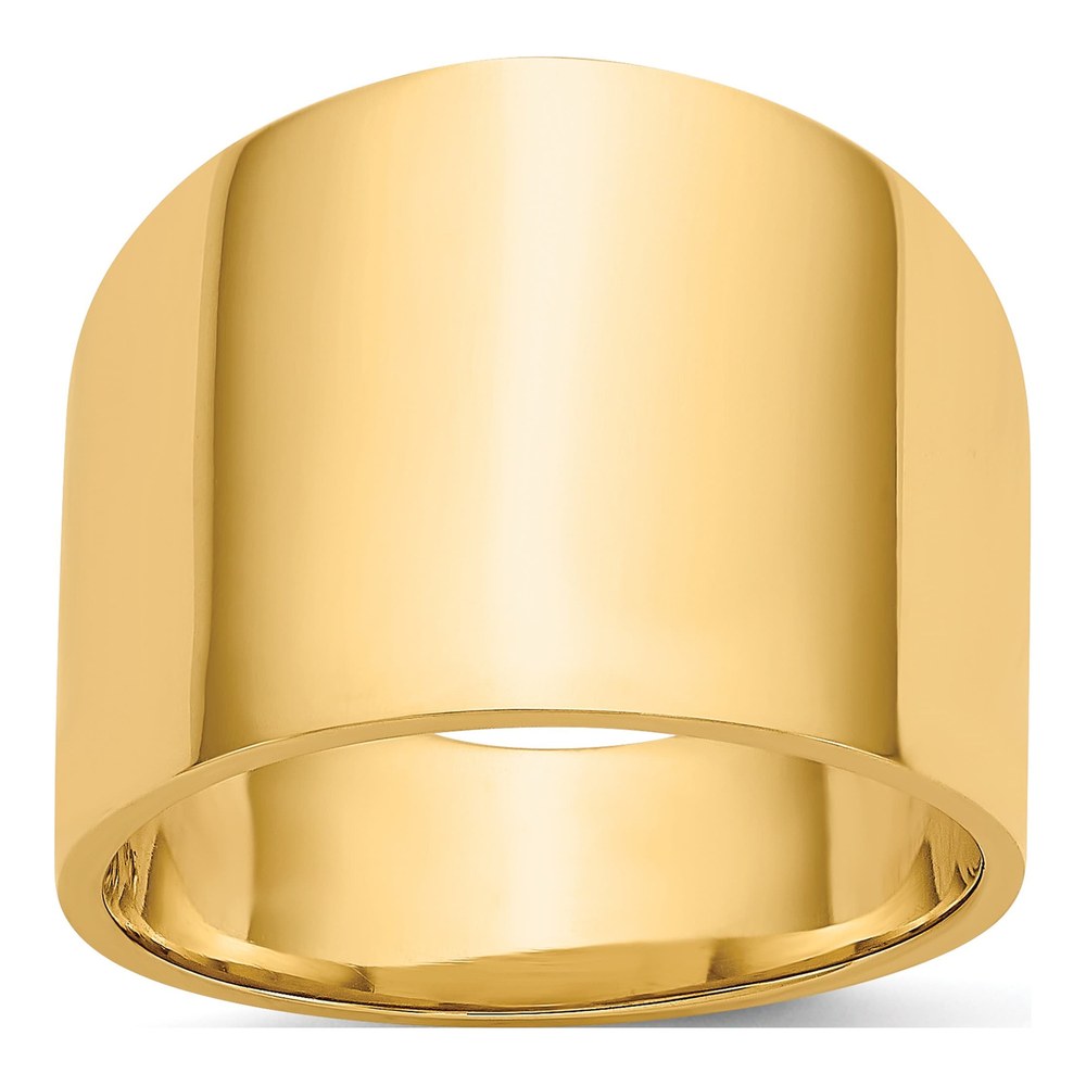 14K Yellow Gold Domed Tapered Cigar Band