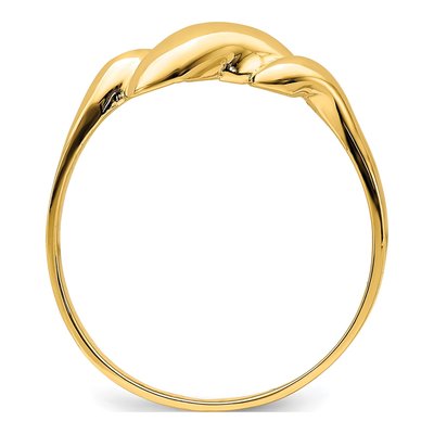 14K Yellow Gold Curl-Top Dome Ring – view 3