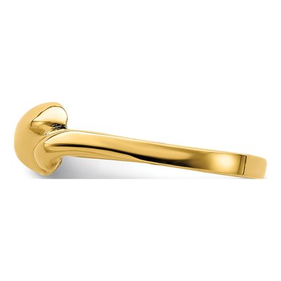 14K Yellow Gold Curl-Top Dome Ring – view 5