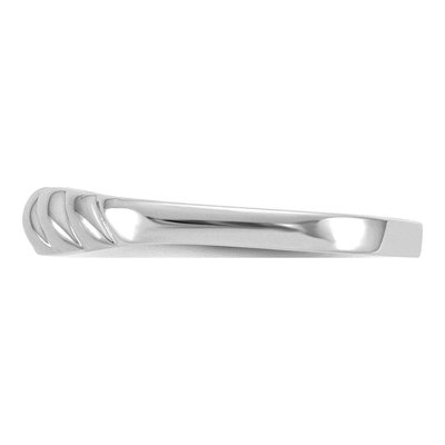 14K White Gold Polished Domed Ring – view 3