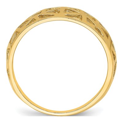 14K Yellow Gold Triangle Cut-Out Dome Ring – view 3