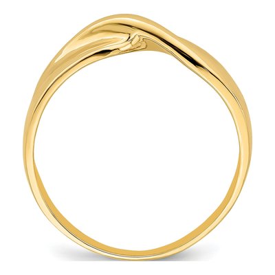 14K Yellow Gold Single Twist Ring – view 3