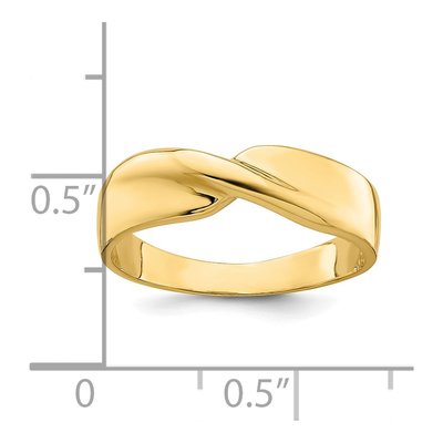 14K Yellow Gold Single Twist Ring – view 5