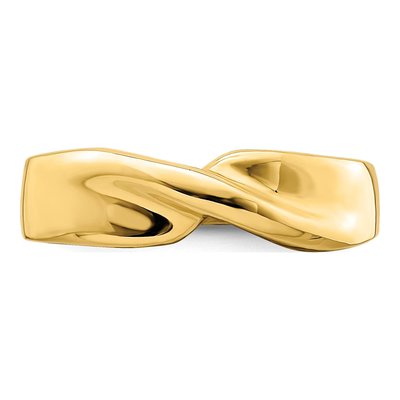 14K Yellow Gold Single Twist Ring – view 6