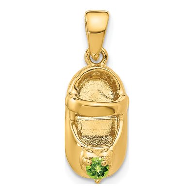 14K Yellow Gold Baby Shoe Charm