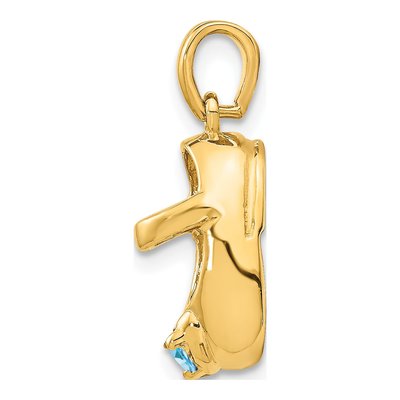14K Yellow Gold Baby Shoe Charm – view 3
