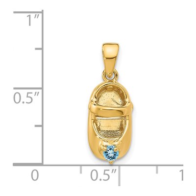 14K Yellow Gold Baby Shoe Charm – view 5