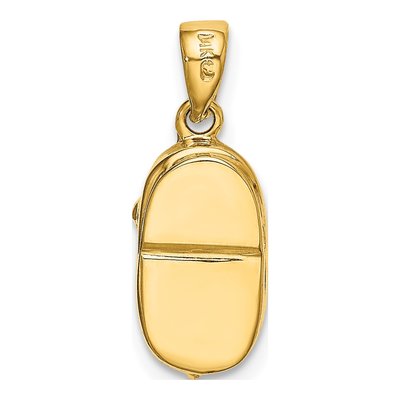 14K Yellow Gold June Birthstone Baby Shoe Charm – view 4