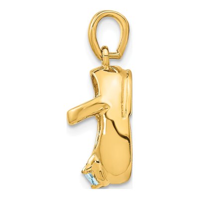 14K Yellow Gold Baby Shoe Charm – view 3