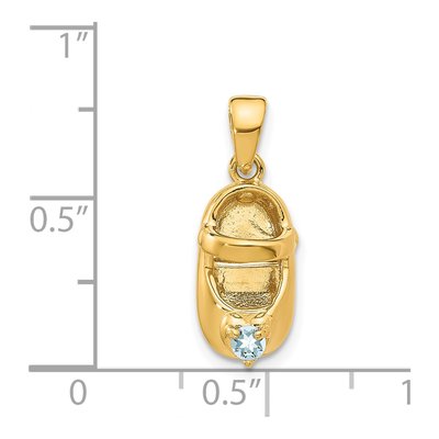 14K Yellow Gold Baby Shoe Charm – view 5