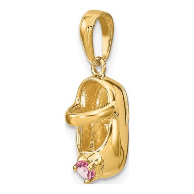 14K Yellow Gold October Birthstone Shoe Charm – view 6