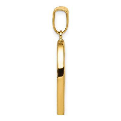 14K Yellow Gold Crooked Heart Pendant – view 3