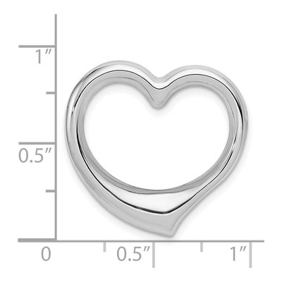 14K White Gold Open Heart Slide Pendant – view 5