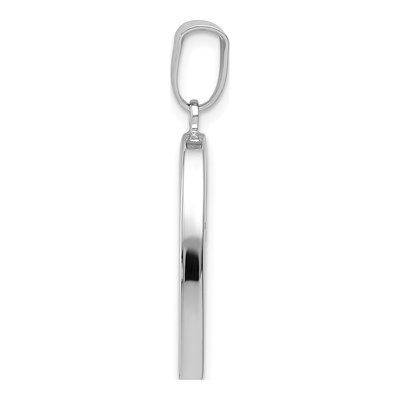 14K White Gold Hollow Heart Pendant – view 3