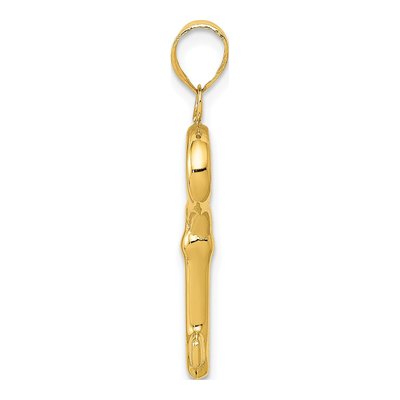 14K Yellow Gold 3-D Key Charm – view 3