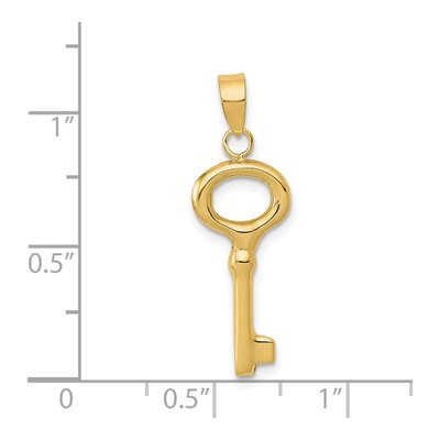 14K Yellow Gold 3-D Key Charm – view 4