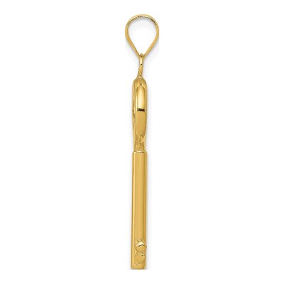 14K Yellow Gold 3-D Key Pendant – view 3